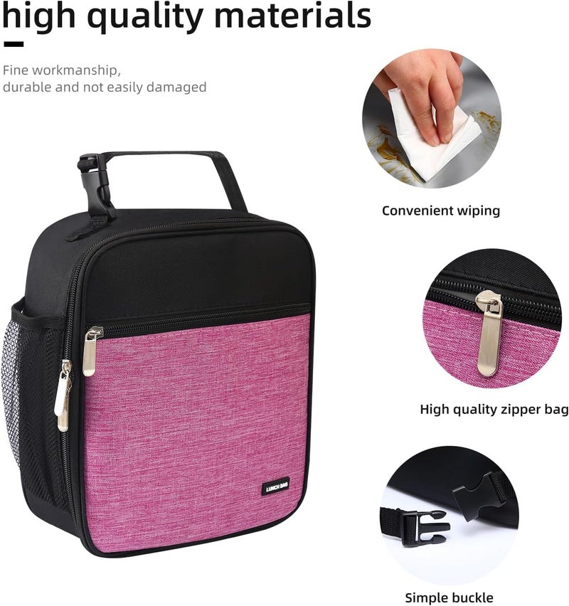 Lovoeo AYEANY Lunch box Lunch bag for men women Lunchbox Lunch bags Insulated Lunch bag Lunch box cooler (Thicken purple), Large - Image 4